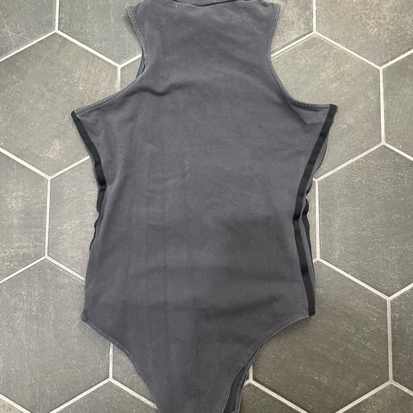 Adidas Charcoal cut-out body suit with logo - Picture 2 of 3